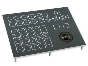 Commander Tastatur beleuchtet,rot, Einbaumontage m
