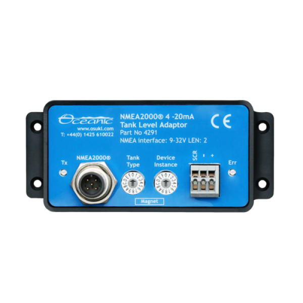 4-20mA to NMEA2000 Volumetric Tank Sender Adaptor